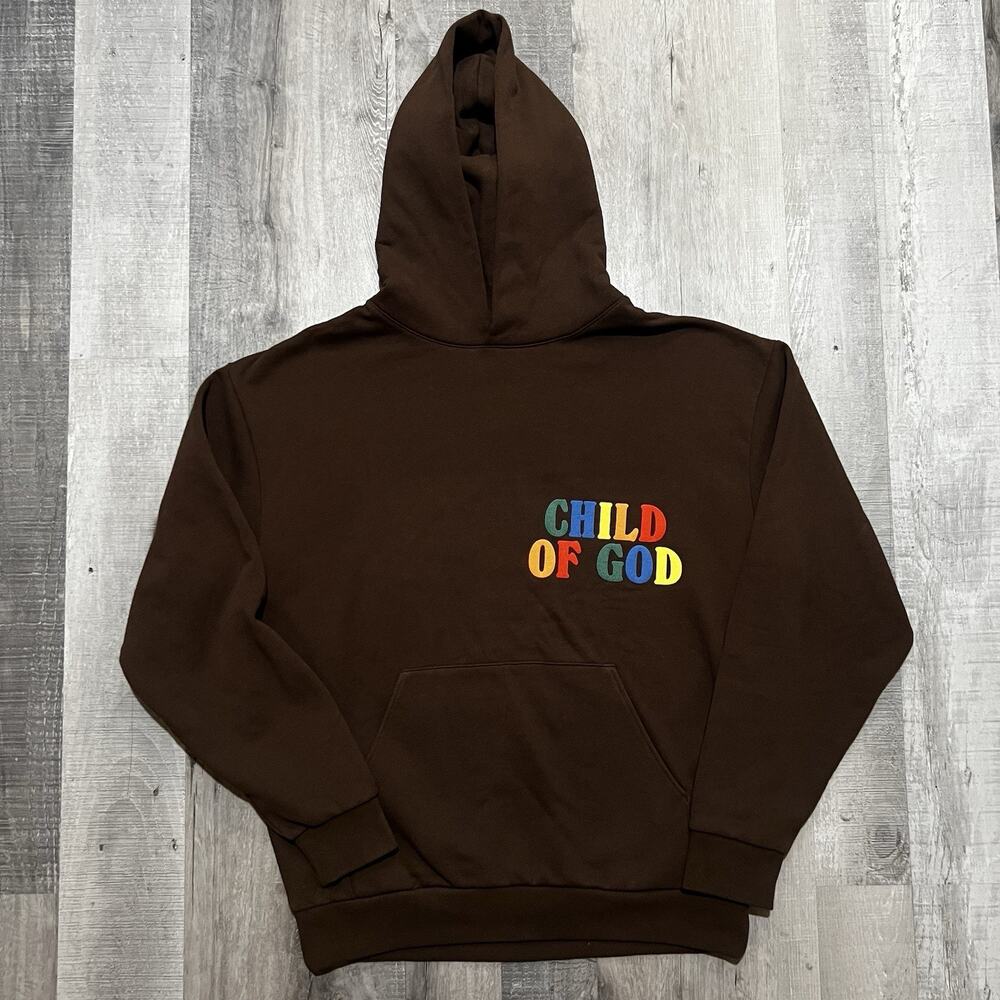 Forrest Frank Brown Child Of God Heavy Cotton Pullover Hoodie Concert Merch Sz L